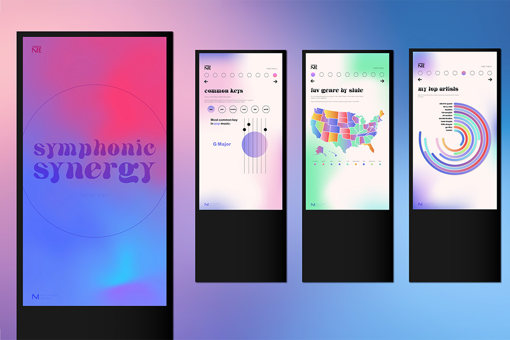 Music and Me Design on multiple kiosks